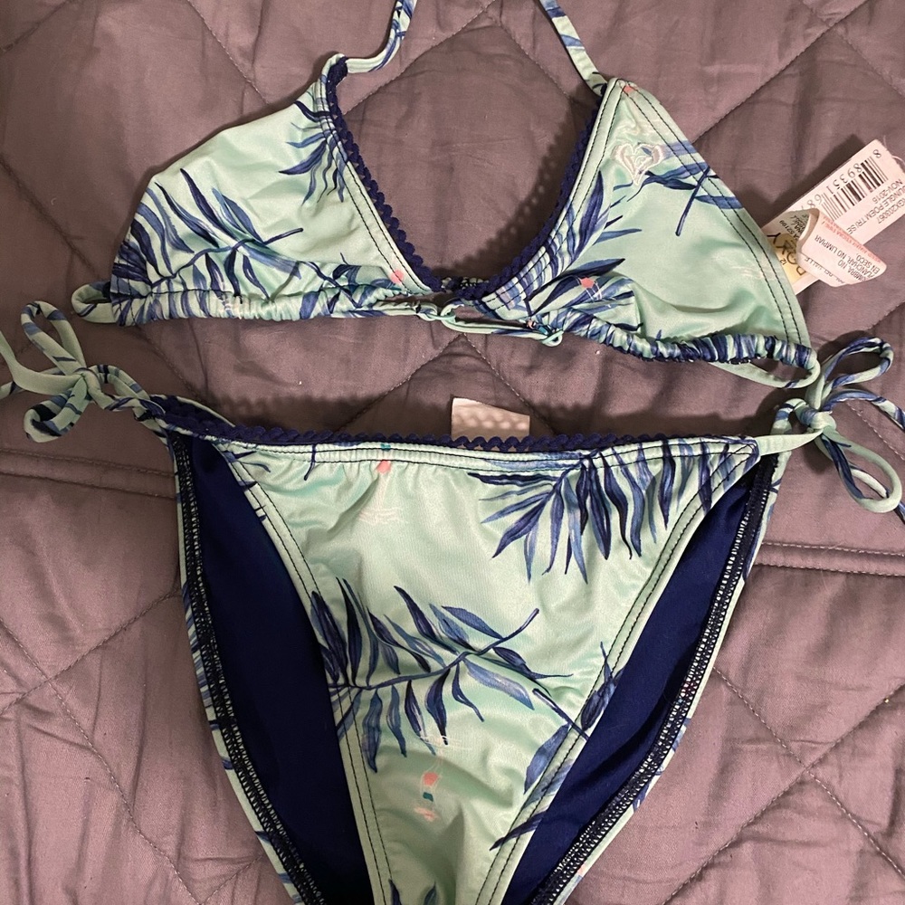 girls roxy floral bikini set